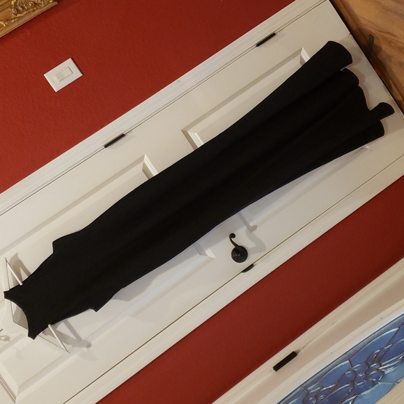 SHOW ME YOUR MUMU Black Stretch Crepe Chicago High Neck Gown sz S Women's Dress - Picture 8 of 14